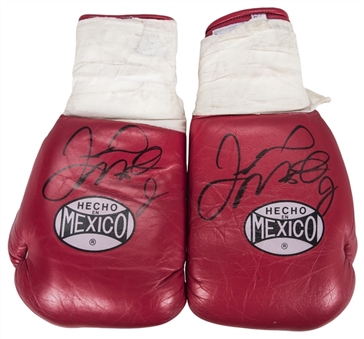 Floyd Mayweather Fight Worn & Dual Signed Boxing Gloves (Beckett, WBC, Travis Roste LOA & Letter of Provenance)